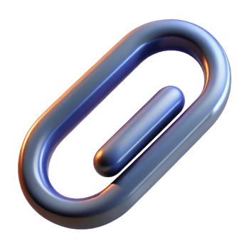 glorious romantic industrial A paperclip, bent into an abstract shape with Transparent Background authentic png