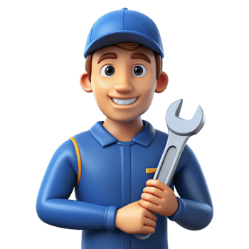 alluring retro Mechanic holding a wrench, with Transparent Background high resolution png