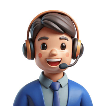 spectacular sought-after Smiling customer service representative with a headset, with Transparent Background png