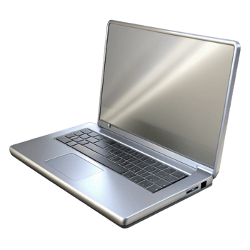 harmonious hypnotic A sleek, silver laptop computer, closed with Transparent Background 4K png