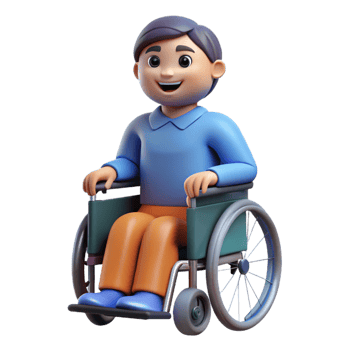 gorgeous passionate traditional Person with disability in wheelchair, disability portrait, with Transparent Background handcrafted png