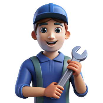 inspired renaissance Mechanic holding a wrench, with Transparent Background museum quality png