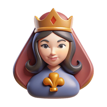 pristine exemplary Concept art style isolated cutout of a stylized playing card - the Queen of Spades, ultra-detailed with Transparent Background png