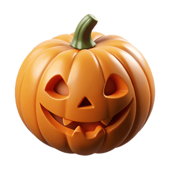 gorgeous coveted Jack-o'-lantern with carved face, with Transparent Background png