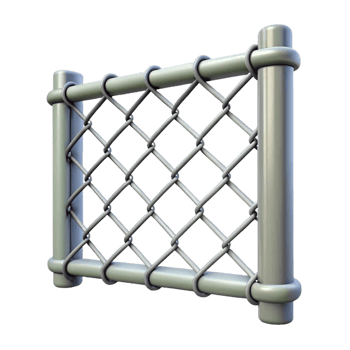 romantic spectacular Photorealistic, isolated cutout of a single, section of chain link fence with Transparent Background top-tier png