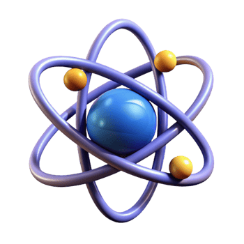 fascinating rustic A stylized, abstract representation of an atom with Transparent Background handcrafted png