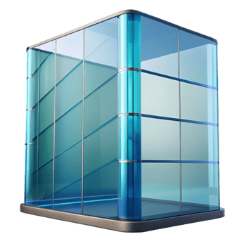 dramatic standout Contemporary glass curtain wall panel, with Transparent Background png