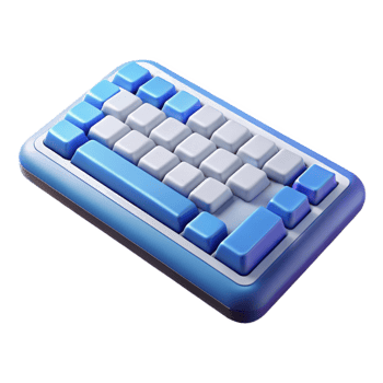 gorgeous ethereal contemporary Wireless keyboard with ergonomic design with Transparent Background ultra HD png