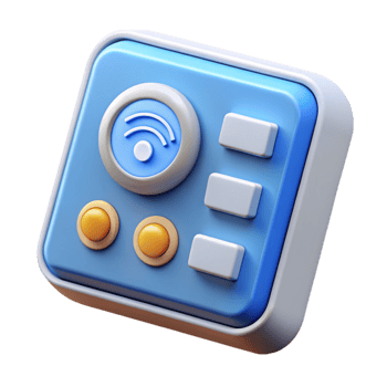 harmonious magnificent Smart home control panel with Transparent Background sharp png