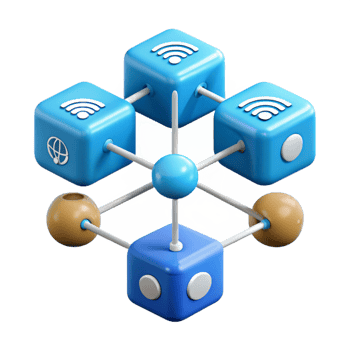 intense alluring Internet of Things network diagram with Transparent Background professional png