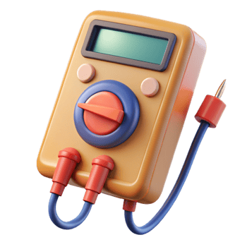 immaculate renaissance A digital multimeter, displaying a reading with Transparent Background high quality png