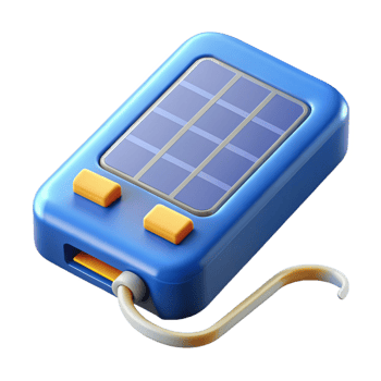 bold elegant Power bank with solar charging capabilities with Transparent Background genuine png