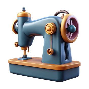 dazzling rare Ultra-detailed, photorealistic isolated cutout of a vintage sewing machine with Transparent Background png