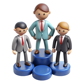 peaceful wonderful Team of business people collaborating, with Transparent Background top-tier png