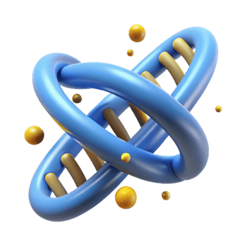 romantic spectacular Hyper-specific professional render of an isolated, floating, DNA double helix with glowing nucleotides Isolated cutout with Transparent Background precision png