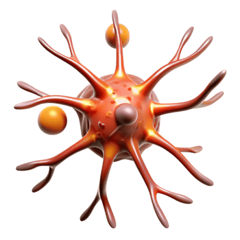picturesque bold elegant Isolated cutout, concept art style, single, hyper-detailed neuron, synapses firing, professional render with Transparent Background refined png