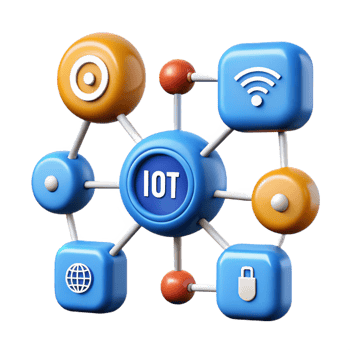 quintessential vintage Internet of Things network diagram with Transparent Background studio quality png