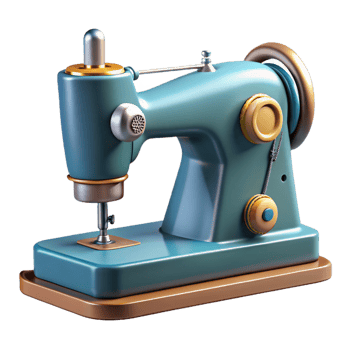 harmonious sumptuous Ultra-detailed, photorealistic isolated cutout of a vintage sewing machine with Transparent Background authentic png