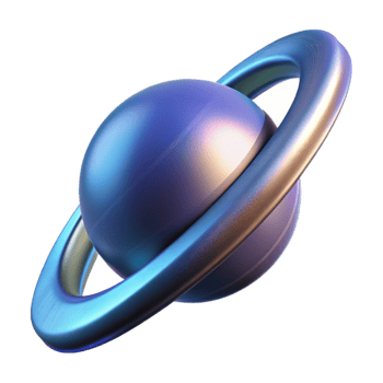 exquisite art deco Hyper-specific, professional render of a single, abstract, planetary ring, ultra-detailed, isolated cutout with Transparent Background precision png