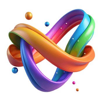 pristine tranquil rustic Concept art style, isolated cutout of a single, abstract, flowing ribbon of vibrant, multi-colored particles, hyper-specific with Transparent Background expertly shot png