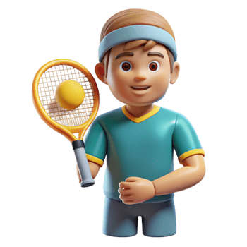 rare futuristic Athlete holding a tennis racket, with Transparent Background high quality png