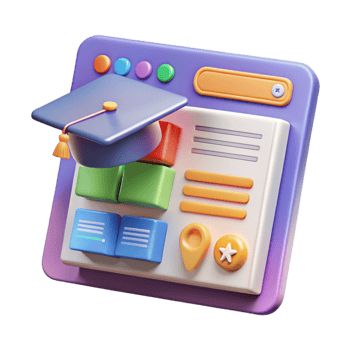 sought-after contemporary Online education platform interface with Transparent Background luxury png