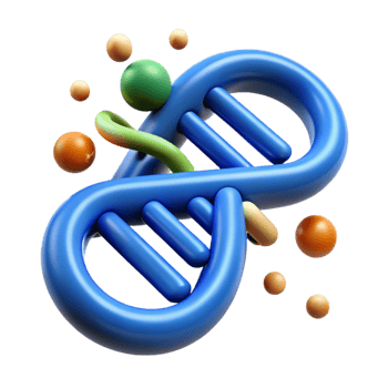 quintessential artistic Genetic engineering CRISPR technology with Transparent Background 8K png