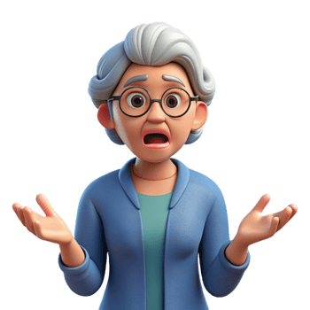 breathtaking renaissance Confused senior woman with a puzzled expression, with Transparent Background museum quality png