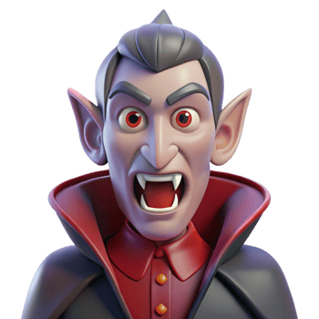 glorious unparalleled A menacing vampire, fangs bared with Transparent Background png