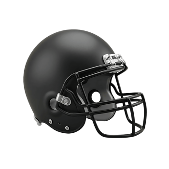 Black Football Helmet with Facemask png