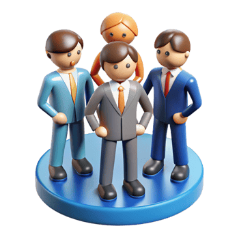 impressive classic Team of business people collaborating, with Transparent Background perfect clarity png