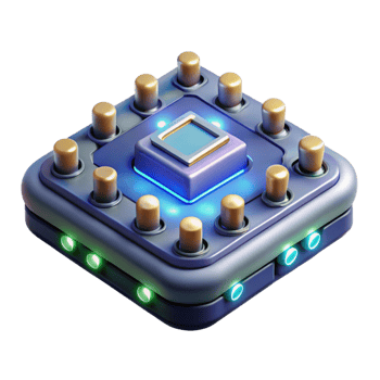 standout avant-garde Concept art style, isolated cutout of a single, levitating circuit board with glowing components, ultra-detailed with Transparent Background refined png