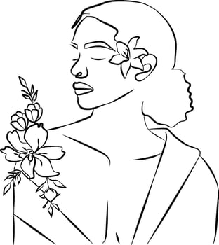 Woman Line Art vector