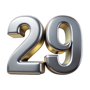 whimsical stunning House number, modern font, metal finish with Transparent Background masterfully captured png