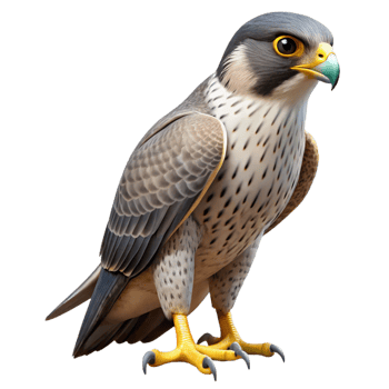 enchanting tropical A perched falcon, talons visible with Transparent Background elite png