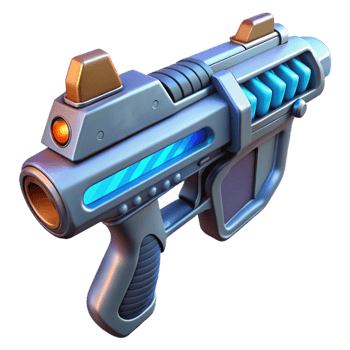 fascinating dramatic mid-century Energy weapon, plasma rifle, futuristic design with Transparent Background premium png