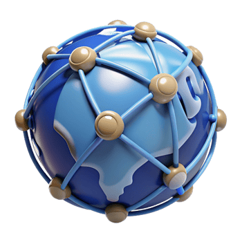 signature avant-garde A stylized world globe, abstract and interconnected with Transparent Background top-tier png