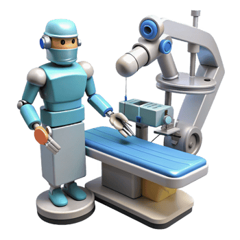 breathtaking exceptional Surgical robot performing an operation with Transparent Background png