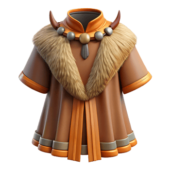 unforgettable industrial Hyper-specific professional render of a tribal ceremonial robe made of animal hides ultra HD png