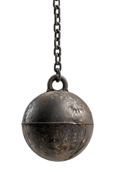 Metal Wrecking Ball Isolated on Transparent Background png