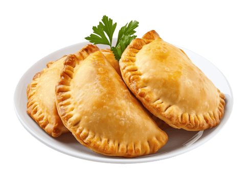 Empanada on plate Isolated on Transparent Background png