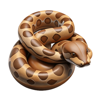 extraordinary rare Snake, Ball Python, coiled with Transparent Background png