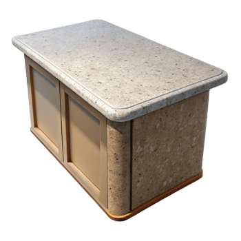 unparalleled tropical Quartz countertop, engineered stone, kitchen design with Transparent Background expertly shot png