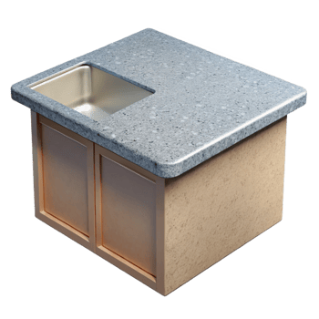 radiant bohemian Quartz countertop, engineered stone, kitchen design with Transparent Background handcrafted png