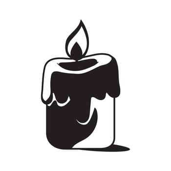 Illustration of a Melting Candle vector