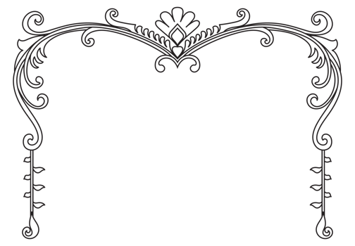 Vintage patterns, lines for frames, decorative elements for cards png