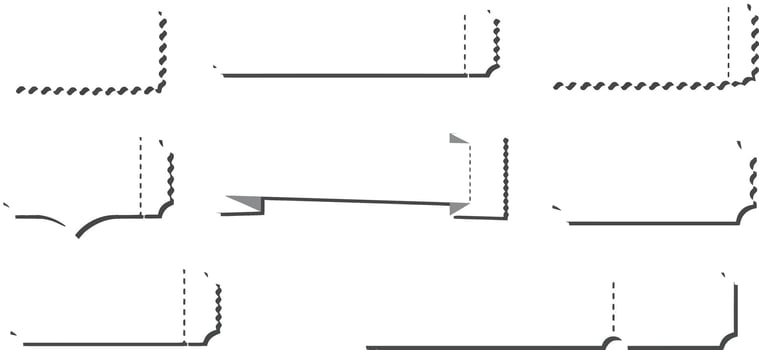 Animated line art showing transformation between two distinct abstract designs vector