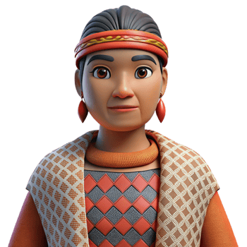 pristine distinctive Hyper-specific, professional render of a tribal woman's elaborately patterned woven cloth, isolated cutout with Transparent Background png