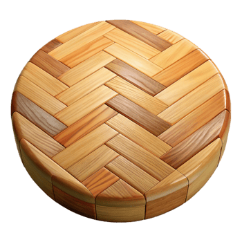 serene dreamy urban Hyper-specific, professional render of a single, parquet flooring block, oak wood with Transparent Background studio quality png