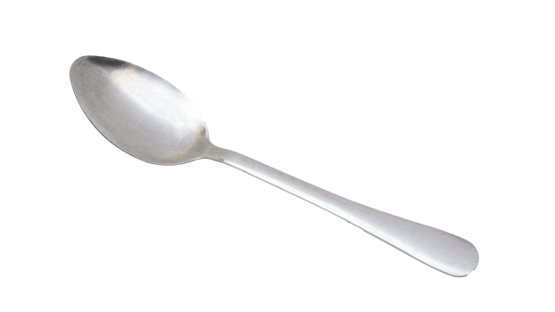 Steel spoon isolated on transparent background png